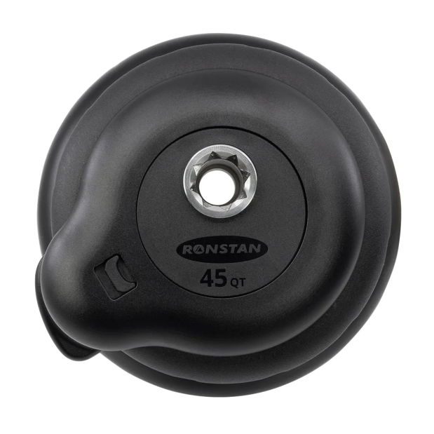 45QT 2-Speed Winch - Top View of Ronstan Orbit Two-Speed Aluminum Self-Tailing Winches - w/ Quick Trim