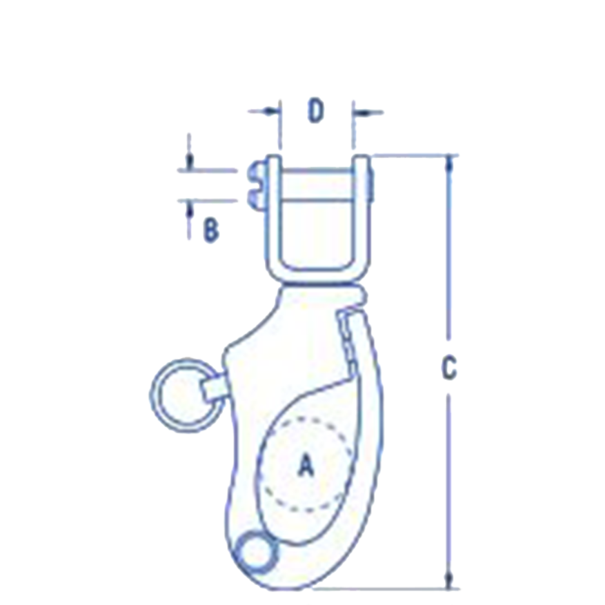 diagram of Ronstan Snap Shackle Fork Bale