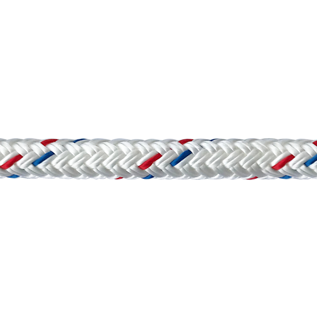 HarborMaster Double Braid Nylon Anchor Lines - White w/ Red & Blue Tracers