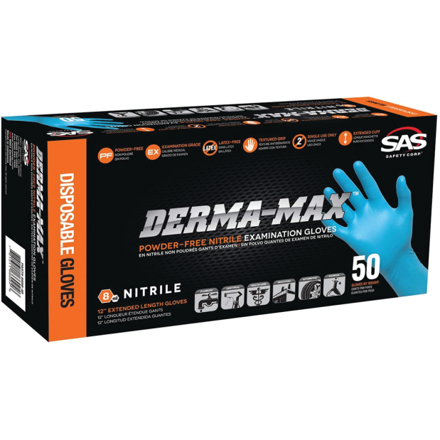 Derma-Max Nitrile Gloves -  8 Mil - Powder Free