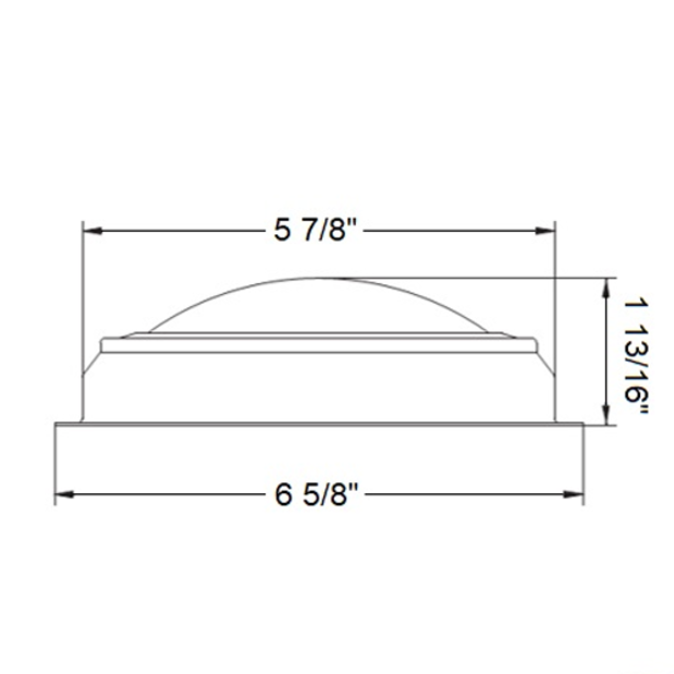 dia of Scandvik 6-3/4" Stainless Steel LED Dome Light