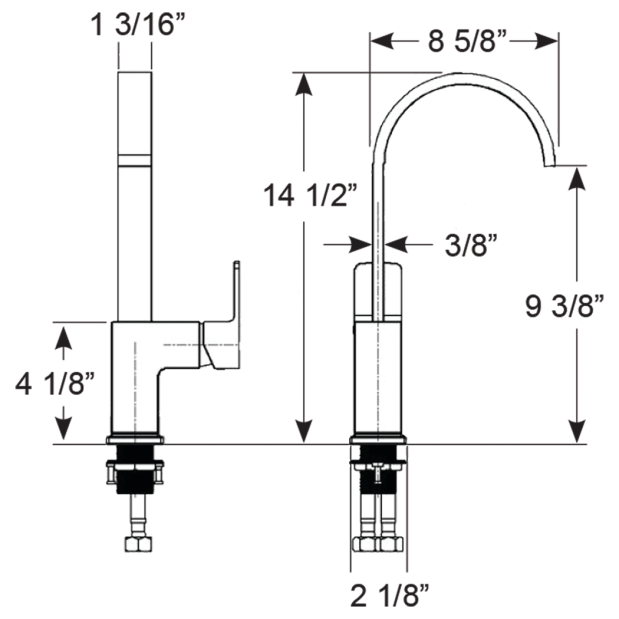 70601 Yo J-Spout Galley Mixer