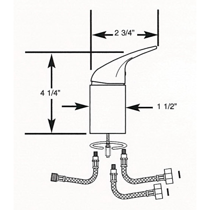 Compact Shower Mixer - Chrome 