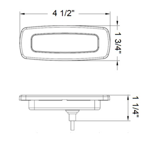 dim of Scandvik Flush Mount White Spreaderlight