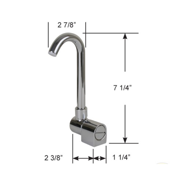 Fold-Down Spout for Foot Pump