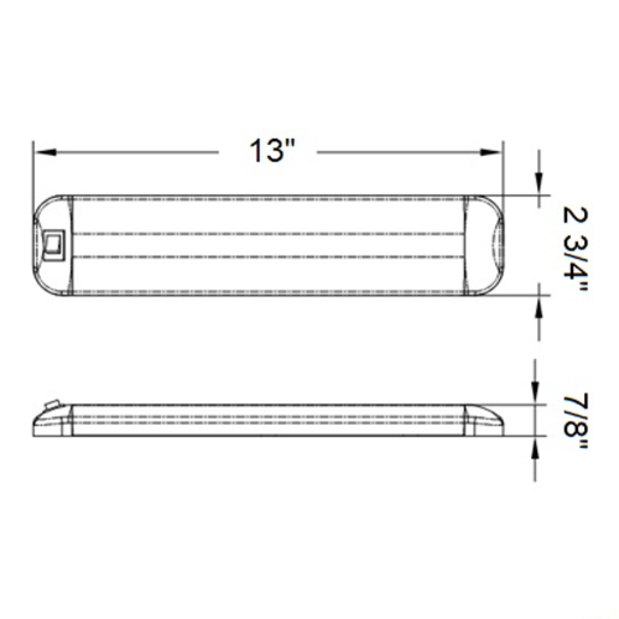 dia of Scandvik LED Cabin Light with Switch