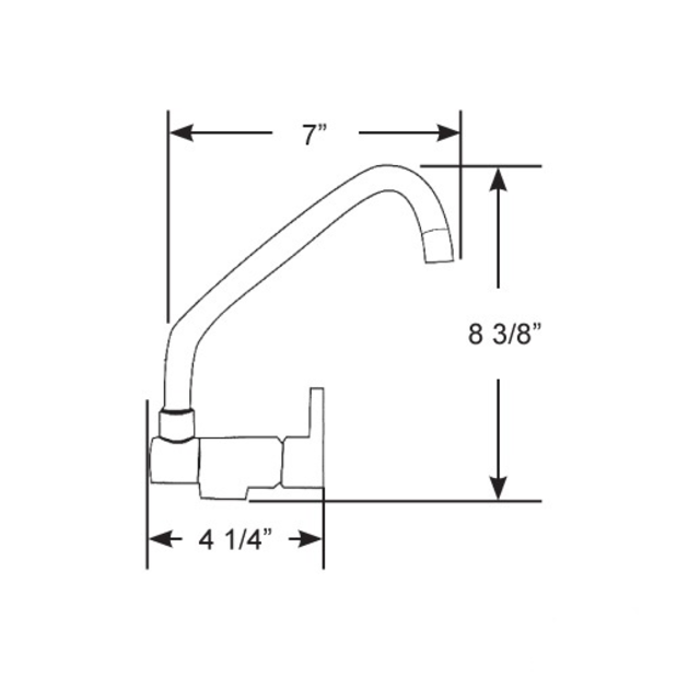 Mini Compact Folding Mixer with Double Bend Spout