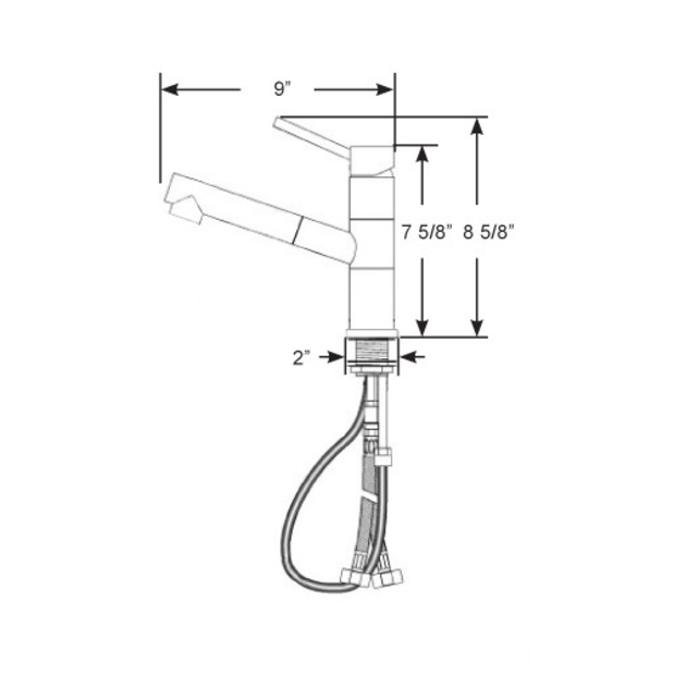 Minimalistic Compact Pull-Out Mixer 