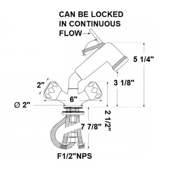 dia of Scandvik Pull Out Shower Mixer