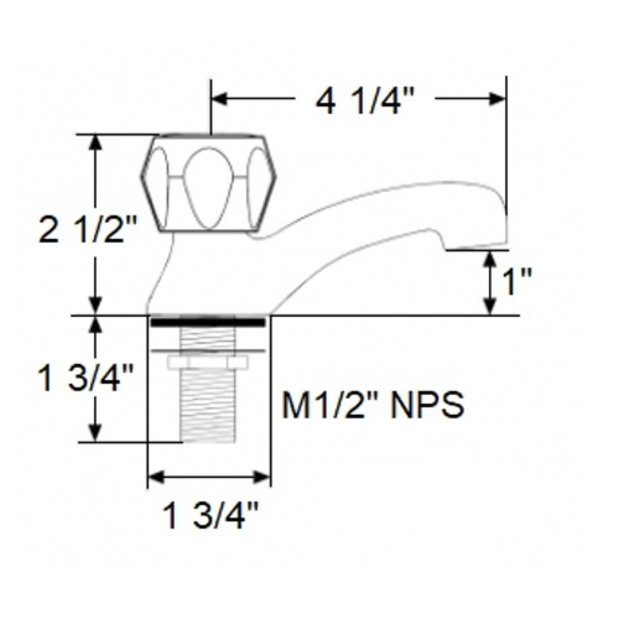 Standard Single Cold Water Basin Faucet