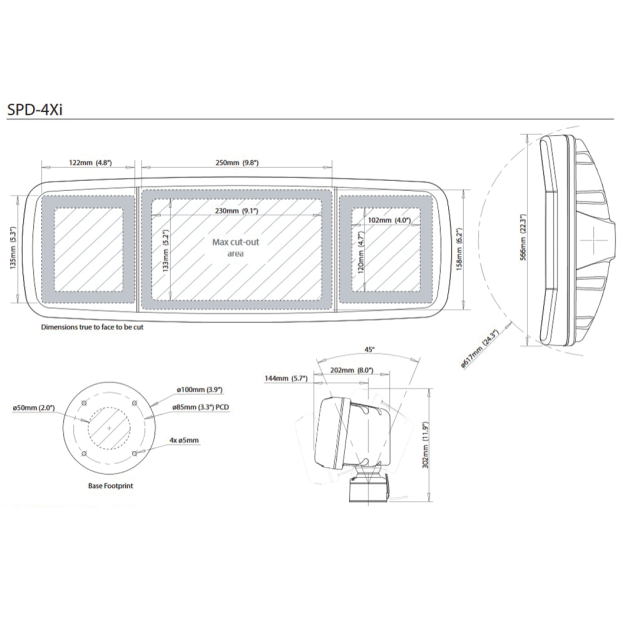 DeckPod for 4 Standard Nav Instruments & Autopilots