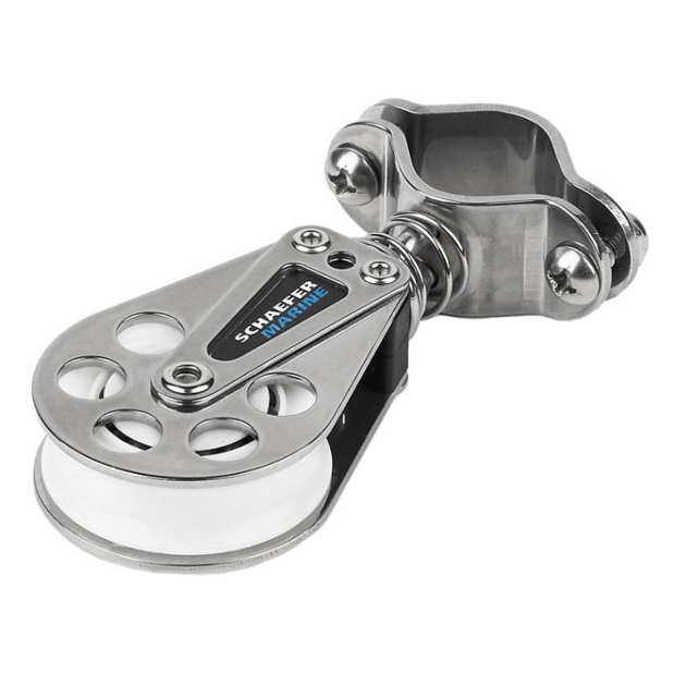 Clamp-On Pulpit Furling Block - 1 to 1-1/4" Rail