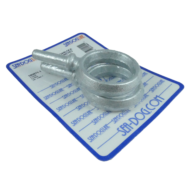 2-1/4" Round Horn Oarlocks - Galvanized Iron, 1/2" Shank