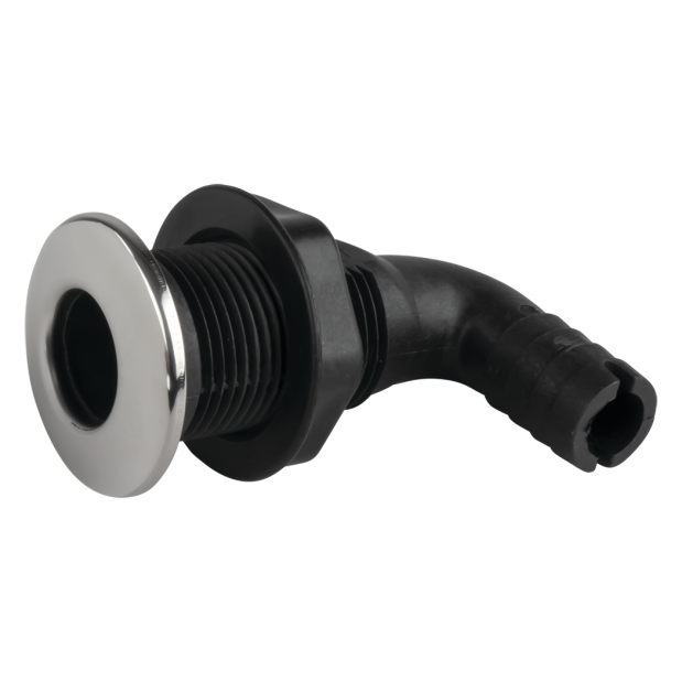 90 Degree Thru-Hull with Stainless Cap