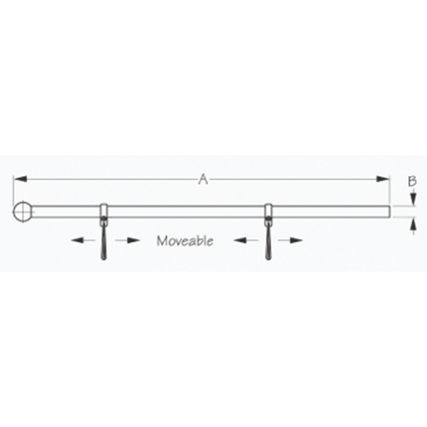 Dimensions of Sea-Dog Line Adjustable Flag Pole Clamps