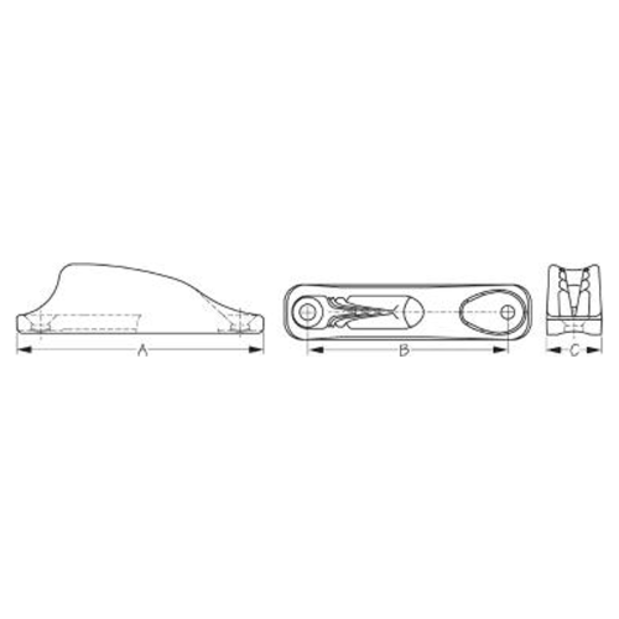 dia of Sea-Dog Line Aluminum Clamcleats with Integral Fairleads