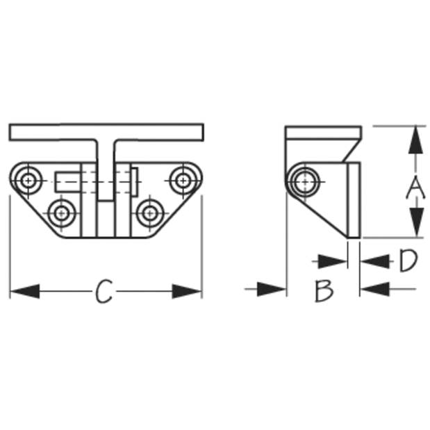 Angle Base Hatch Hinge