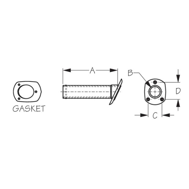 Angled Flush Mount Rod Holder