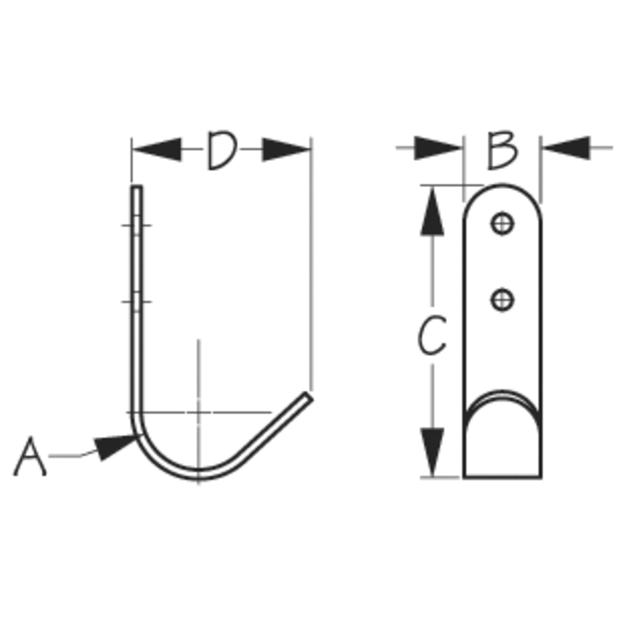 Antenna Lay-Down Hook