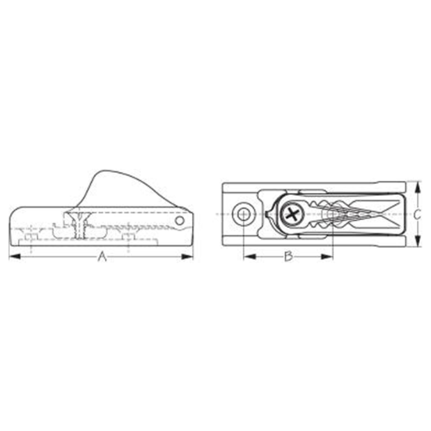 diagram of Sea-Dog Line Auto Release Racing Mini Cleat