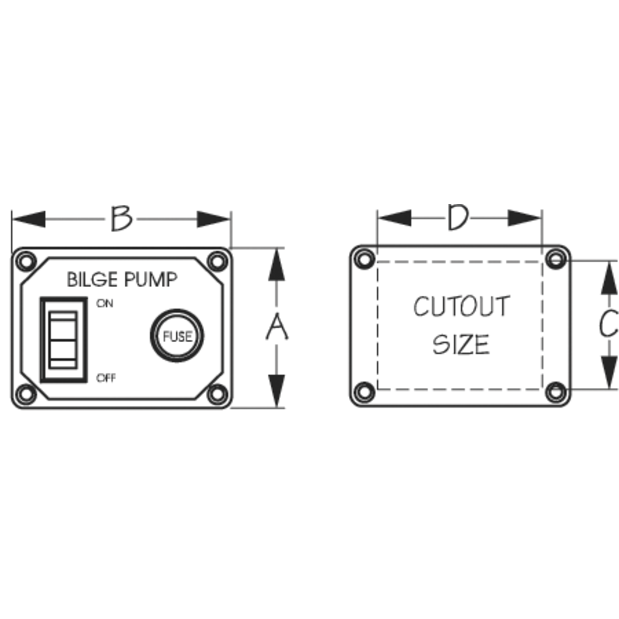 Bilge Pump Switch with Fuse Holder