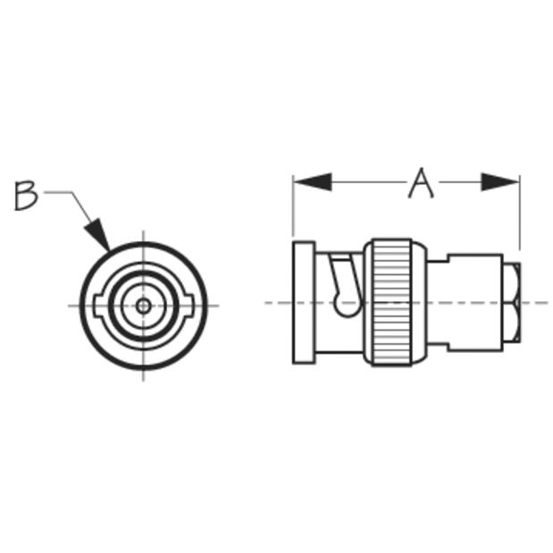 BNC Male Connector - RG-58U Coaxial Cable