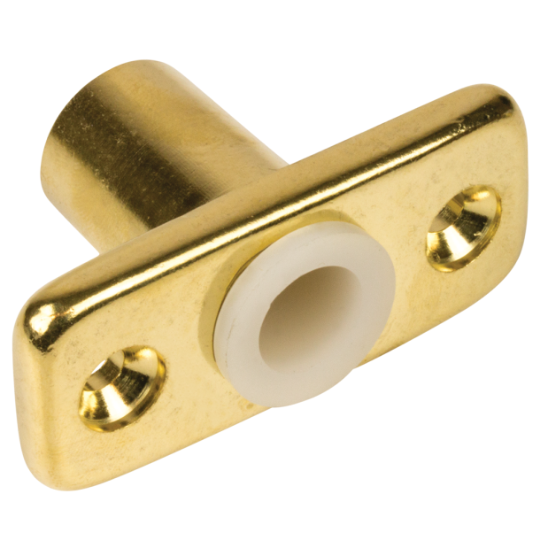 Top Mount Oarlock Socket - Brass, 1/2" Shank
