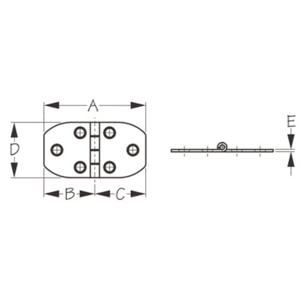 dia of Sea-Dog Line Cabinet Door Hinge - 201030/9