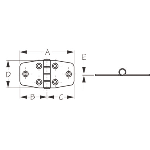 dia of Sea-Dog Line Cabinet Door Hinge - 201530/1