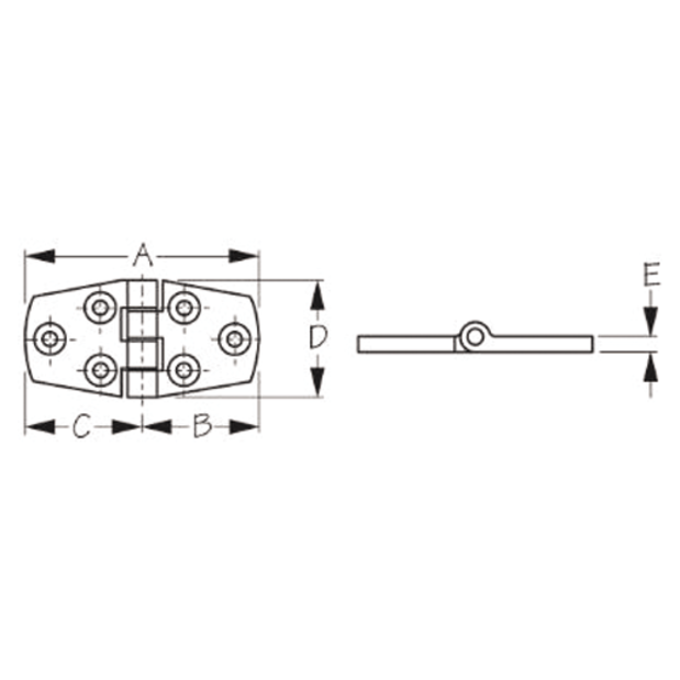 dia of Sea-Dog Line Cabinet Door Hinge - 205410/20