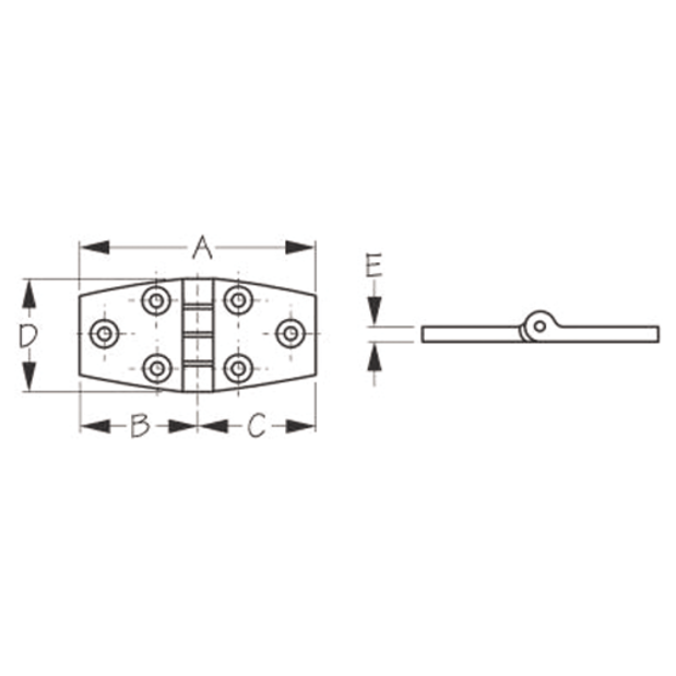 dia of Sea-Dog Line Cabinet Door Hinge - 206530