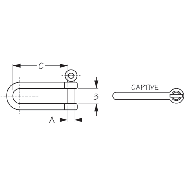 Captive Pin Long D-Shackles