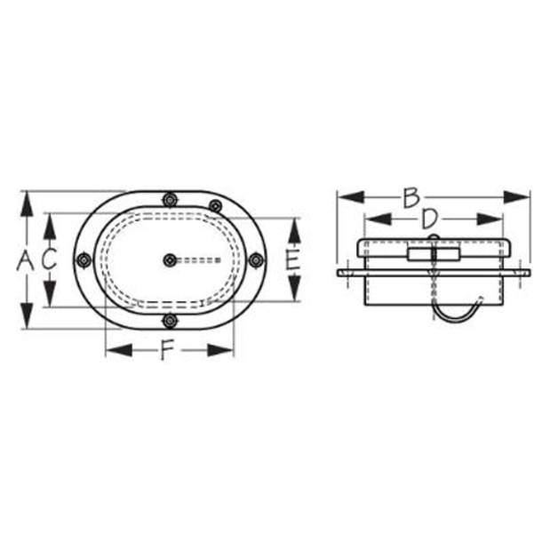 dia of Sea-Dog Line Chain Deck Pipe Replacecement Cap