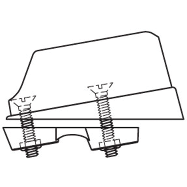Diagram of Sea-Dog Line Clamcleat Tapered Mounting Pads - with Backing Plate