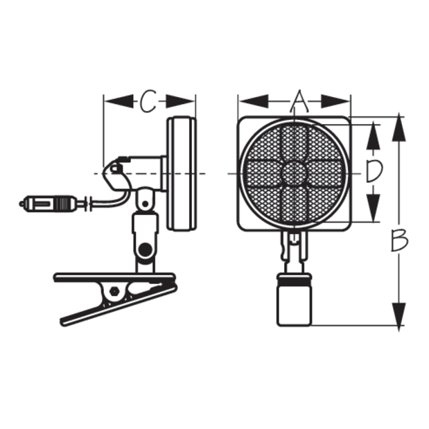 Clamp-On Mount Fan