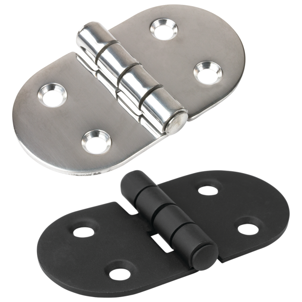 Dampening Round Side Door Hinge, Short