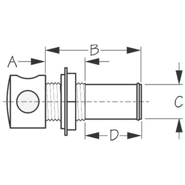 Chr Plated Zn Tank Vent - Round Head Dimensions of Sea-Dog Line Chrome Plated Zinc Tank Vent - Round Head