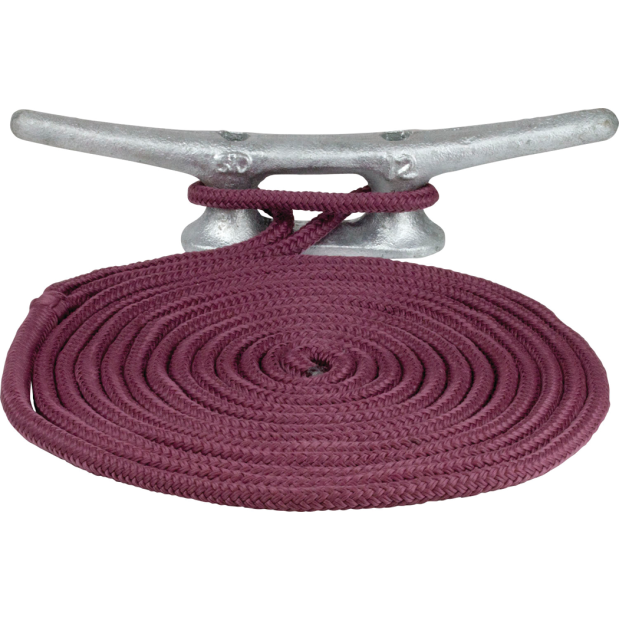 braided burgundy of Sea-Dog Line Premium Dock Line - Double Braided Nylon