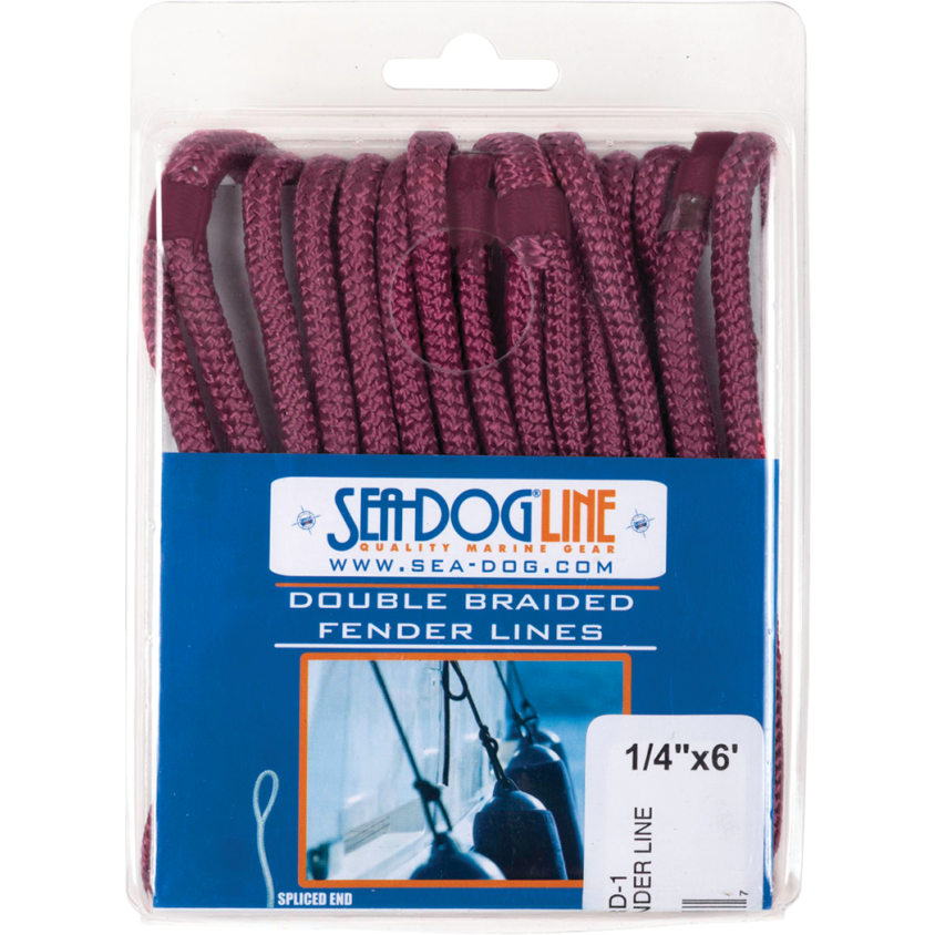 double braided burgundy of Sea-Dog Line Premium Dock Line - Double Braided Nylon
