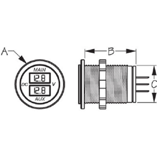 Dual Round Voltmeter