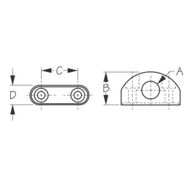 diagram of Sea-Dog Line Fairlead