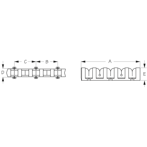 Five Rod Storage Rack
