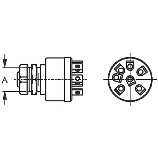 Four Position Ignition Switch - Magneto Style