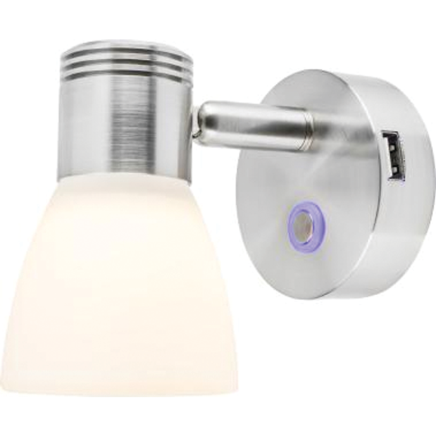 LED Cabin/Reading Light with Touch Dimmer & USB Port