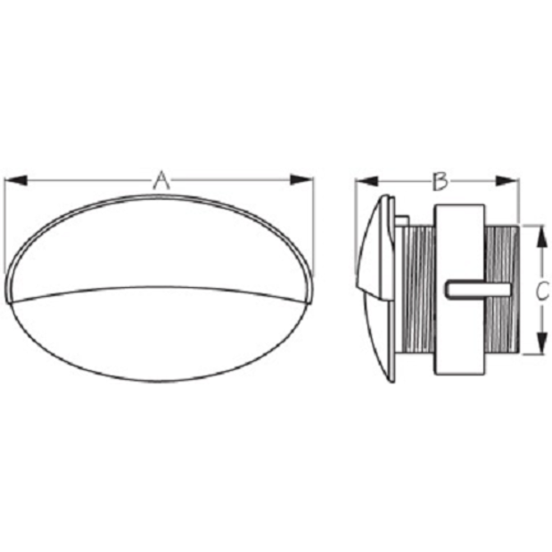 LED Flush Mount Oval Courtesy Lights