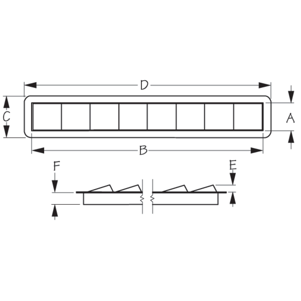 Louvered 8 Slot Vent