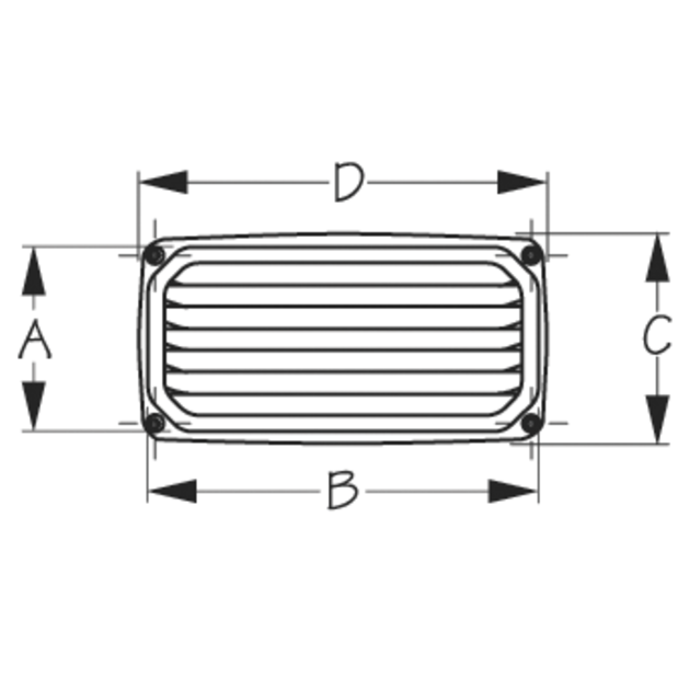 Louvered Vent - Plastic