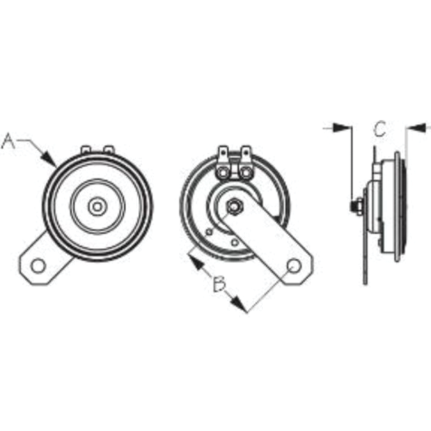Mini Compact Horn with Bracket
