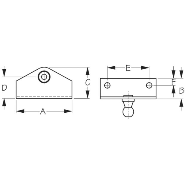 Narrow 90º Gas Lift Mount