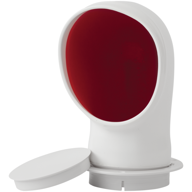 Oval PVC Cowl Vent - with Deck Plate Mount